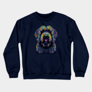 Black Russian Terrier Dog Ink Print Crewneck Sweatshirt